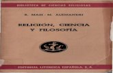 MASI, R. - Religion, ciencia y Filosofia - Liturgica española, Barcelona 1961