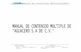 Manual de Contenido Multiple AGUACERO S.a