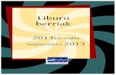 2013ko iraileko liburu berriak -- Novedades septiembre 2013