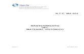 RENFE Mantenimiento del Material Historico NTC054