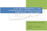 La inversión y su comportamiento en México 1940-2009