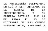 HISTORIA DE LA ARTILLERÍA EN BOLIVIA