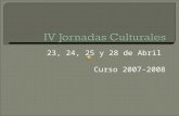 Iv Jornadas Culturales Curso 2007 2008(2003)