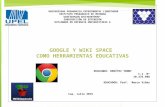 Diapositivas  uso del google y wikispace en la educacion