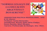 "NORMAS LEGALES DE LA EDUCACIÓN ARGENTINA Y BONAERENSE"