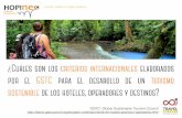 Criterios para un Turismo Sostenible por GSTC y Hopineo