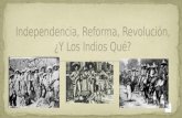 Independencia, Reforma, Revolución, ¿y los indios qué?