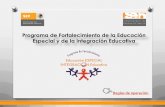 Programa de fortalecimiento de la educación especial y la integración educativa. Datos y cifras