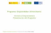 Programa Iniciativa Emprendedora Emprendedor Universitario