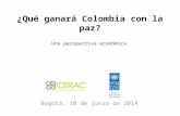 ¿Que ganará Colombia con la paz?