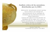 Análisis crítico de los metadatos distribuidos por la IDEC presentacion