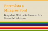 Entrevista Milagros Font- Médicos Sin Fronteras