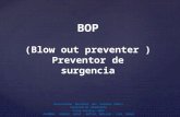 Perforacion BOP (Blow Out Prevent)