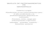 Niveles de Entrenamiento y ciclos en waterpolo -  Federico Longas