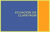 Ecuación de Clapeyron
