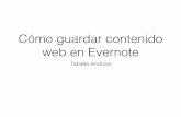Guardar una página web en Evernote- Tableta Android