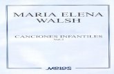 MARIA ELENA WALSH - Partituras de Canciones Infantiles - Vol. 3 [Voz y Piano] (Por Gabolio)