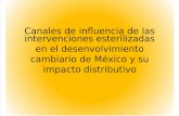 Canales de Influencia de las Intervenciones Esterilizadas de México