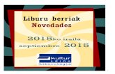 2015eko iraileko liburu berriak -- Novedades de septiembre del 2015