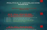 Politica y Legislacion Minera