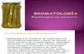 Bromatología esparragos exposición