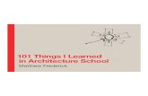 101 cosas que aprendí en la Escuela de Arquitectura  -Matthew Frederick