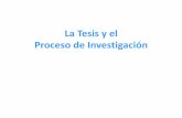La Tesis y El Proceso de Investigacion