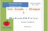 Plan 5to Grado - Bloque 1 Matemáticas.doc