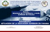 Monografia Estado de La Educacion Superior en Panama 2015 Diapositivas
