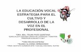 Educacion Vocal. Estrategia Para El Cultivo y Desarrollo de La Voz Profesional1
