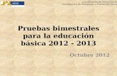 Pruebas Bimestrales Educación Básica 2012-2013