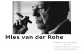 Informe Mies van der Rohe - Teoría del Diseño