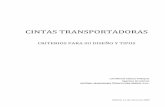 CINTAS TRANSPORTADORAS - criterios de diseño