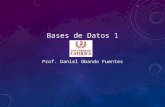 Bases de Datos 1 Prof. Daniel Obando Fuentes. CREANDO UNA BASE DE DATOS CREATE DATABASE dbname;