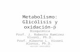 Metabolismo: Glicólisis y oxidación-  Bioquímica Prof. J. Roberto Ramirez Vivoni, Ph.D. Prof. Alberto L. Vivoni Alonso, Ph.D. versión enero2015.