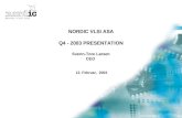 NORDIC VLSI ASA Q4 - 2003 PRESENTATION Svenn-Tore Larsen CEO 12. Februar, 2004.