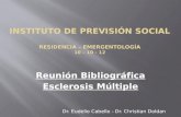 Reunión Bibliográfica Esclerosis Múltiple Dr. Eudelio Cabello - Dr. Christian Doldan.