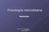 Fisiología microbiana Nutrición Blgo. Héctor E. Garay Montañez Q.F. Jéssica N. Bardales Valdivia.