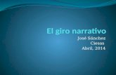 José Sánchez Ciesas Abril, 2014. Ricoeur y el giro narrativo Las narrativas conllevan la memoria de la experiencia humana desarrollada en el tiempo. En.