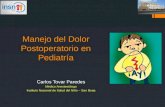 Manejo del Dolor Postoperatorio en Pediatría Carlos Tovar Paredes Médico Anestesiólogo Instituto Nacional de Salud del Niño – San Borja.