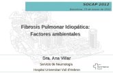 Dra. Ana Villar Servicio de Neumología Hospital Universitari Vall d’Hebron Fibrosis Pulmonar Idiopática: Factores ambientales SOCAP 2012 Barcelona, 23.