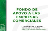FONDO DE APOYO A LAS EMPRESAS COMERCIALES CONSEJERÍA DE TURISMO, COMERCIO Y DEPORTE DIRECCIÓN GENERAL DE COMERCIO.