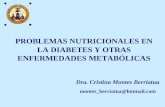 PROBLEMAS NUTRICIONALES EN LA DIABETES Y OTRAS ENFERMEDADES METABÓLICAS Dra. Cristina Montes Berriatua montes_berriatua@hotmail.com.