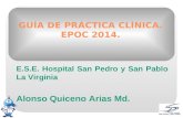 GUÍA DE PRÁCTICA CLÍNICA. EPOC 2014. E.S.E. Hospital San Pedro y San Pablo La Virginia Alonso Quiceno Arias Md.