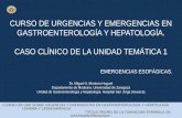 CURSO DE URGENCIAS Y EMERGENCIAS EN GASTROENTEROLOGÍA Y HEPATOLOGÍA. CASO CLÍNICO DE LA UNIDAD TEMÁTICA 1 EMERGENCIAS ESOFÁGICAS. Dr. Miguel A. Montoro.