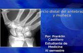 Tercio distal del antebrazo y muñeca Por: Franklin Castillero Estudiante de Medicina XI semestre.