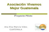 Ana Elsa Mancía Vides GUATEMALA Proyecto Piloto Asociación Vivamos Mejor Guatemala.