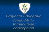 Proyecto Educativo Colegio Mixto Inmaculada concepción.