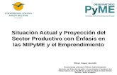 Situación Actual y Proyección del Sector Productivo con Énfasis en las MIPyME y el Emprendimiento Wilson Araque Jaramillo Economista y Doctor, PhD en Administración.