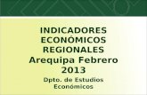 INDICADORES ECONÓMICOS REGIONALES Arequipa Febrero 2013 Dpto. de Estudios Económicos.